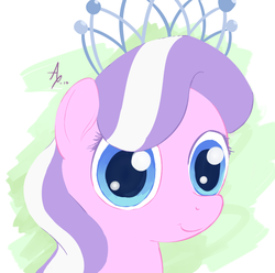 Size: 907x900 | Tagged: safe, artist:a6p, diamond tiara, g4, female, looking at you, portrait, smiling, solo