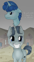 Size: 668x1194 | Tagged: safe, artist:melchiorflyer, party favor, pony, unicorn, g4, crying, cute, egalitarianism, equal cutie mark, equalized, fake smile, favorbetes, feels, grimcute, grin, looking at you, male, sad, smiling, solo, stallion