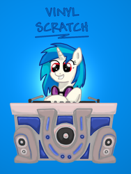 Size: 720x960 | Tagged: safe, artist:ljdamz1119, dj pon-3, vinyl scratch, g4, female, solo, stereo, turntable