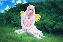 Size: 1024x683 | Tagged: safe, artist:tinemarieriis, fluttershy, human, g4, clothes, cosplay, costume, irl, irl human, photo, solo