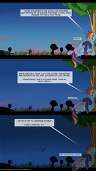 Size: 1080x1920 | Tagged: safe, artist:geneticanomaly, rainbow dash, twilight sparkle, g4, comic, cuddling, female, intertwined tails, lesbian, night, ship:twidash, shipping, sleeping, snuggling, tree