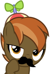 Size: 5000x7454 | Tagged: safe, artist:lahirien, button mash, earth pony, pony, g4, absurd resolution, button 'stache, colt, looking at you, male, moustache, simple background, solo, transparent background, vector