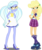 Size: 2345x2768 | Tagged: dead source, safe, artist:xebck, applejack, sugarcoat, equestria girls, g4, my little pony equestria girls: friendship games, alternate hairstyle, alternate universe, bowtie, clothes, clothes swap, crossed legs, crystal prep academy, crystal prep academy uniform, crystal prep shadowbolts, duo, freckles, glasses, high heels, high res, pigtails, plaid skirt, pleated skirt, role reversal, school uniform, shoes, simple background, skirt, socks, transparent background, twintails, vector