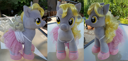 Size: 2048x983 | Tagged: safe, artist:neysanight, derpy hooves, pegasus, pony, g4, build-a-bear, clothes, female, irl, mare, photo, plushie, solo