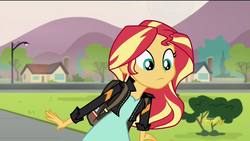 Size: 1920x1080 | Tagged: safe, screencap, sunset shimmer, equestria girls, g4, my little pony equestria girls: friendship games, discovery family logo