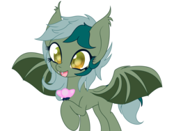 Size: 3000x2250 | Tagged: safe, artist:an-m, oc, oc only, oc:nisha, bat pony, butterfly, pony, drawthread, eyes on the prize, fangs, high res, open mouth, raised hoof, solo, spread wings
