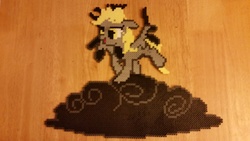 Size: 5312x2988 | Tagged: safe, artist:jrfromdallas, derpy hooves, pegasus, pony, g4, the last roundup, craft, female, irl, mare, perler beads, photo, solo
