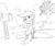 Size: 792x660 | Tagged: artist needed, safe, derpy hooves, pegasus, pony, g4, autumn, blushing, clothes, drawthread, female, leaves, mailbox, mare, monochrome, sitting, solo, sweater, tree, turtleneck, wind