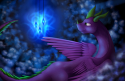 Size: 1600x1035 | Tagged: safe, artist:xormak, spike, g4, implied rarity, male, older, solo