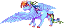 Size: 2453x1094 | Tagged: safe, artist:kittehkatbar, rainbow dash, horse, g4, butt, female, hoers, plot, rainbutt dash, simple background, solo, spread wings, transparent background