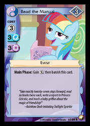 Size: 358x500 | Tagged: safe, enterplay, rainbow dash, equestrian odysseys, g4, my little pony collectible card game, the lost treasure of griffonstone, ccg, manebow sparkle