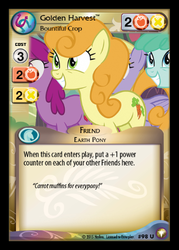 Size: 358x500 | Tagged: safe, enterplay, berry punch, berryshine, carrot top, cloud kicker, golden harvest, spring melody, sprinkle medley, equestrian odysseys, g4, my little pony collectible card game, ccg, muffin
