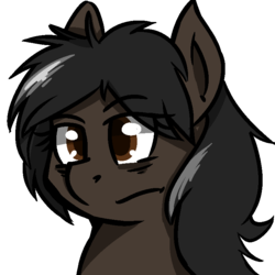 Size: 750x750 | Tagged: safe, oc, oc only, oc:pragma stigmata, earth pony, pony, depression, frown, portrait, simple background, solo, taupe, transparent background