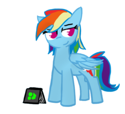 Size: 528x480 | Tagged: safe, artist:artylovr, rainbow dash, g4, book, female, rainbow dash reads homestuck, smiling, solo