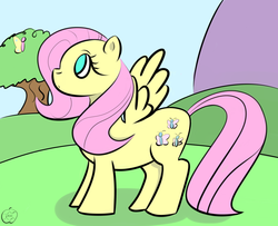Size: 1580x1280 | Tagged: safe, artist:an-honest-appul, fluttershy, butterfly, g4, female, solo