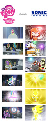 Size: 1200x3000 | Tagged: safe, princess celestia, g4, big the cat, chaos emerald, coincidence, doctor eggman, elements of harmony, exploitable meme, knuckles the echidna, meme, miles "tails" prower, sonic the hedgehog, sonic the hedgehog (series), sonic x, super sonic