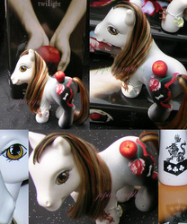 Size: 720x864 | Tagged: safe, artist:jupiternwndrlnd, pony, g3, customized toy, irl, photo, ponified, solo, toy, twilight (series)