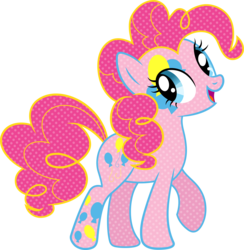 Size: 7693x7898 | Tagged: safe, artist:sugar-loop, pinkie pie, g4, absurd resolution, cutie mark magic, female, simple background, solo, transparent background, vector