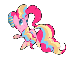 Size: 1900x1500 | Tagged: safe, artist:naattheart, pinkie pie, g4, female, rainbow power, simple background, solo, transparent background