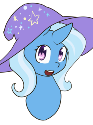 Size: 899x1200 | Tagged: safe, artist:acharmingpony, trixie, pony, unicorn, g4, bust, colored pupils, female, looking at you, mare, simple background, solo, transparent background