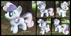 Size: 3450x1754 | Tagged: safe, artist:peruserofpieces, sweetie belle, g4, irl, photo, plushie, solo