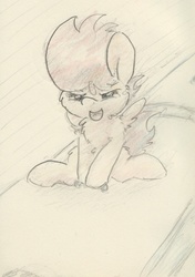 Size: 654x927 | Tagged: safe, artist:slightlyshade, scootaloo, g4, female, monochrome, solo, traditional art