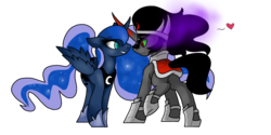 Size: 1366x685 | Tagged: safe, artist:dedphantom, king sombra, princess luna, g4, female, heart, male, ship:lumbra, shipping, simple background, straight