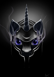 Size: 2480x3508 | Tagged: safe, artist:l1nkoln, nightmare moon, g4, epic, female, high res, looking at you, portrait, solo