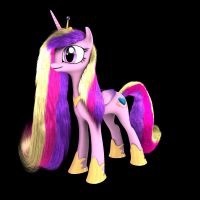 Size: 200x200 | Tagged: safe, princess cadance, g4, 3d, female, hair 3d, picture for breezies, solo