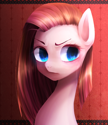 Size: 515x600 | Tagged: safe, artist:hosikawa, pinkie pie, earth pony, pony, g4, bust, female, mare, pinkamena diane pie, portrait, solo