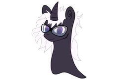 Size: 3907x2500 | Tagged: safe, artist:neoink, oc, oc only, oc:neo ink, glasses, high res, simple background, smiling, white background, white mane