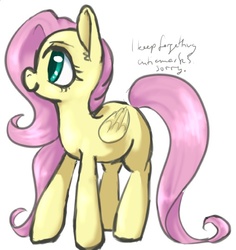 Size: 508x538 | Tagged: safe, artist:whale, fluttershy, g4, female, smiling, solo