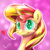 Size: 2000x2000 | Tagged: safe, artist:sintakhra, sunset shimmer, pony, unicorn, g4, female, heart, high res, ponified, portrait, solo, wingding eyes