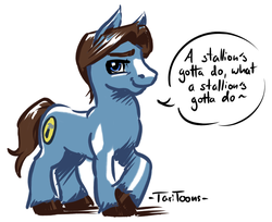 Size: 700x572 | Tagged: safe, artist:taritoons, captain hammer, dr. horrible's sing-along blog, nathan fillion, ponified, shatnermademedoit