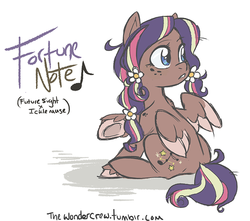 Size: 700x618 | Tagged: safe, artist:thewondercrew, oc, oc only, oc:fortune note, pegasus, pony, female, filly, solo