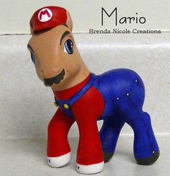 Size: 600x622 | Tagged: safe, artist:bloopoet, pony, g3, customized toy, irl, male, mario, photo, ponified, solo, super mario bros., toy