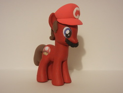 Size: 4000x3000 | Tagged: safe, artist:silverband7, pony, brushable, commission, customized toy, irl, male, mario, photo, ponified, solo, super mario bros., toy