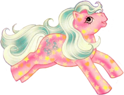 Size: 388x298 | Tagged: safe, edit, editor:glownshowpony, happyglow, pony, g1, official, background removed, glow 'n show ponies, simple background, solo, transparent background