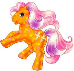 Size: 382x363 | Tagged: safe, artist:glownshowpony, brightglow, pony, g1, female, glow 'n show ponies, simple background, solo, transparent background