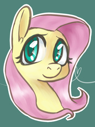 Size: 609x814 | Tagged: safe, artist:whale, fluttershy, g4, female, smiling, solo