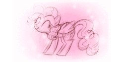 Size: 400x200 | Tagged: safe, artist:lauren faust, artist:the-pony-princess, edit, edited screencap, part of a set, screencap, pinkie pie, g4, animated, female