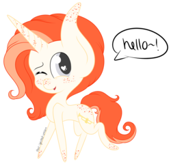 Size: 1372x1318 | Tagged: safe, artist:spottie-dots, oc, oc only, oc:spotted rhythm, freckles, heart eyes, solo, wingding eyes