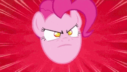 Size: 480x270 | Tagged: safe, screencap, pinkie pie, g4, season 2, the last roundup, angry, animated, female, pinkie promise, solo, you pinkie promised