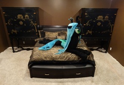 Size: 5125x3522 | Tagged: safe, artist:dancerofdeath, queen chrysalis, g4, bedroom, irl, photo, plushie