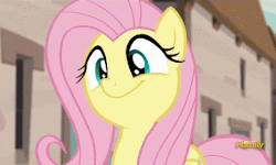 Size: 466x279 | Tagged: safe, screencap, fluttershy, pegasus, pony, season 5, the cutie map, animated, cute, discovery family, discovery family logo, female, flutterbob, gif, logo, mare, shyabetes, solo