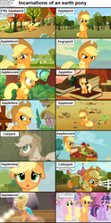 Size: 1282x2590 | Tagged: safe, screencap, applejack, fluttershy, twilight sparkle, alicorn, earth pony, pegasus, pony, applebuck season, bridle gossip, g4, simple ways, the cutie mark chronicles, the last roundup, the return of harmony, the super speedy cider squeezy 6000, the ticket master, applejack is best facemaker, applejewel, appletini, caption, cider, compilation, crying, crying on the outside, cs captions, derp, discorded, female, filly, foal, funny, funny as hell, incarnations of, liarjack, mare, pun, sad, twilight sparkle (alicorn), unhapplejack