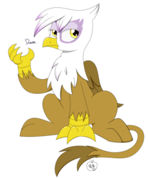 Size: 1280x1536 | Tagged: safe, artist:notenoughapples, gilda, griffon, g4, dweeb, female, simple background, solo, transparent background
