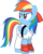 Size: 5000x6208 | Tagged: safe, artist:fehlung, rainbow dash, g4, absurd resolution, crossover, female, remix apple apple apple, ryu, simple background, solo, street fighter, transparent background, vector