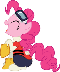 Size: 8001x9515 | Tagged: safe, artist:emedina13, pinkie pie, g4, absurd resolution, crossover, female, flcl, haruhara haruko, solo