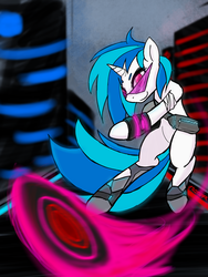 Size: 1200x1600 | Tagged: safe, artist:thattagen, dj pon-3, vinyl scratch, g4, female, solo